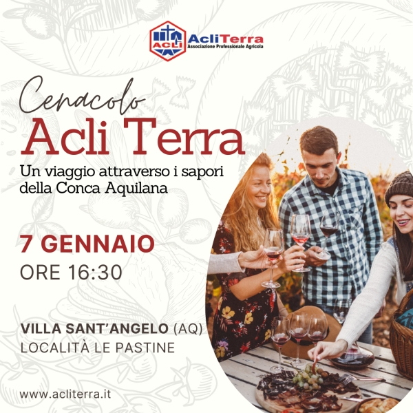 A VILLA SANT&#039;ANGELO (AQ) L&#039;INAUGURAZIONE DEL CIRCOLO &quot;CENACOLO ACLI TERRA&quot; PER VALORIZZARE I PRODOTTI DEL TERRITORIO