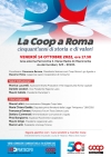 “LA COOP A ROMA – CINQUANT’ANNI DI STORIA E DI VALORI”, VENERDÌ 14 OTTOBRE UN EVENTO PER RIPRENDERE I FILI DELLA MEMORIA SOCIALE NELLA CAPITALE